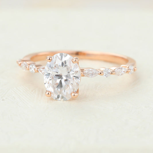 Oval Pave Lab-Grown Diamond Engagement Ring