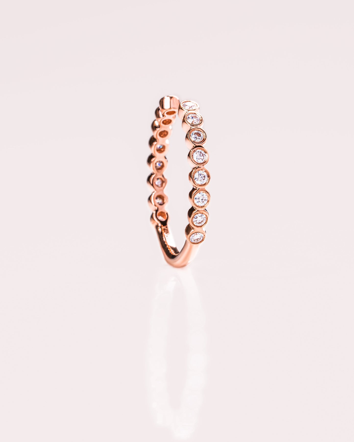 0.23 CT Round Shaped Lab Grown Diamond Open Wedding Band