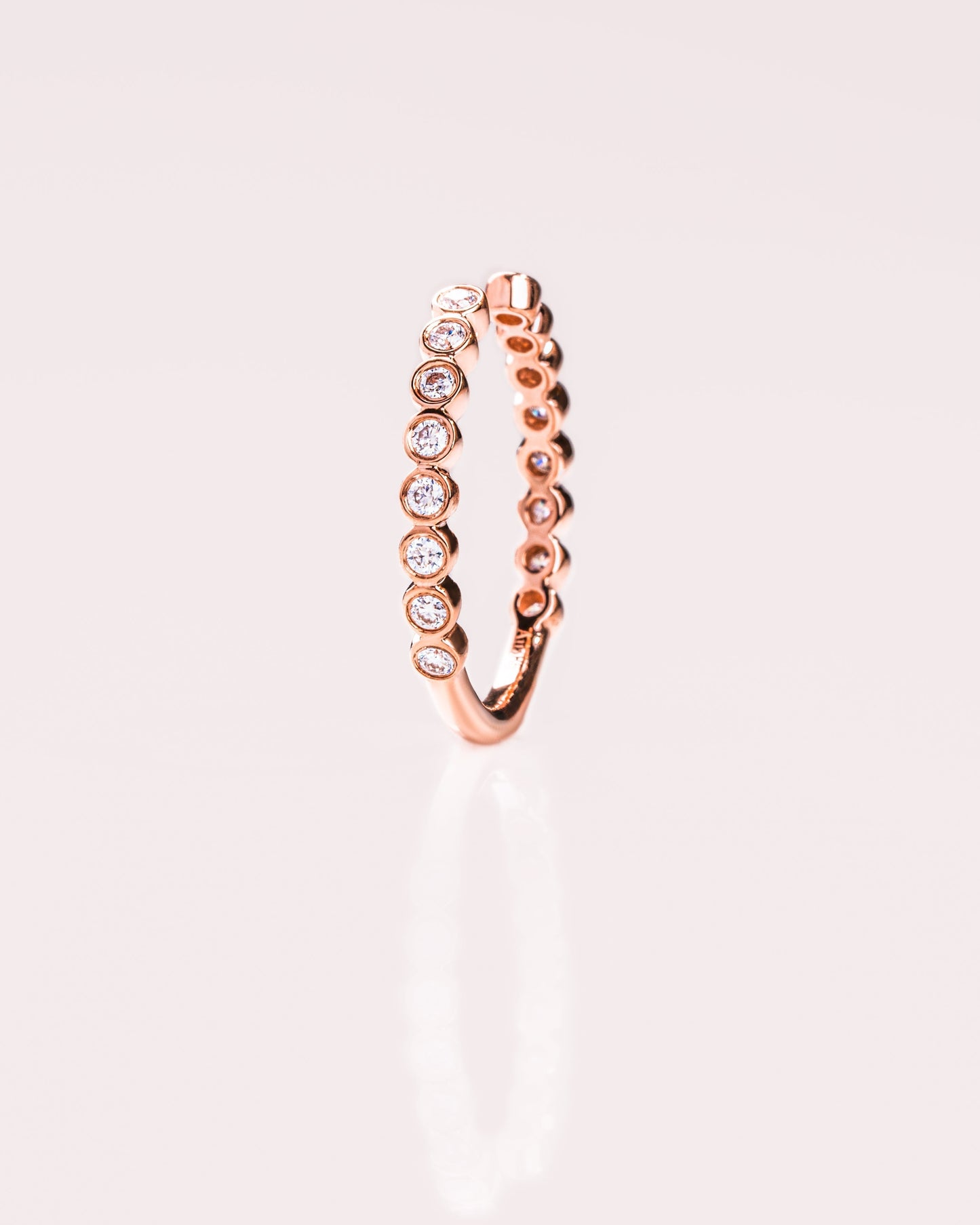 0.23 CT Round Shaped Lab Grown Diamond Open Wedding Band