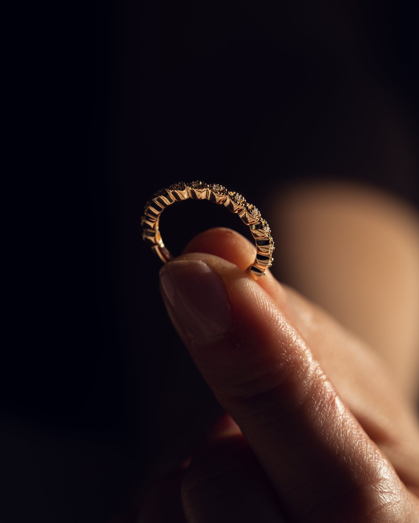 0.16 CT Round Half Eternity Lab Grown Diamond Wedding Band