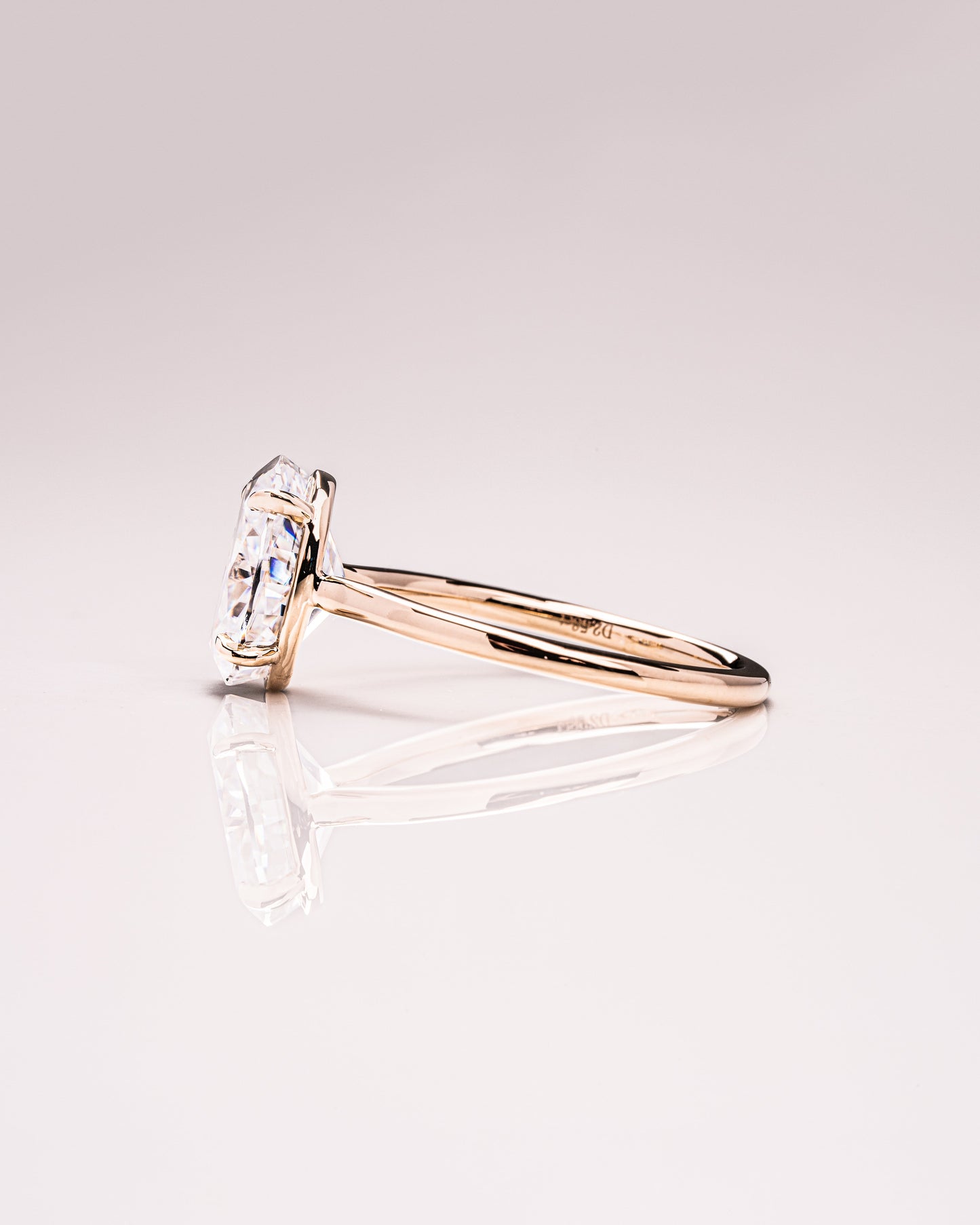 2.72 CT Oval Cut Solitaire Lab Grown Diamond Engagement Ring