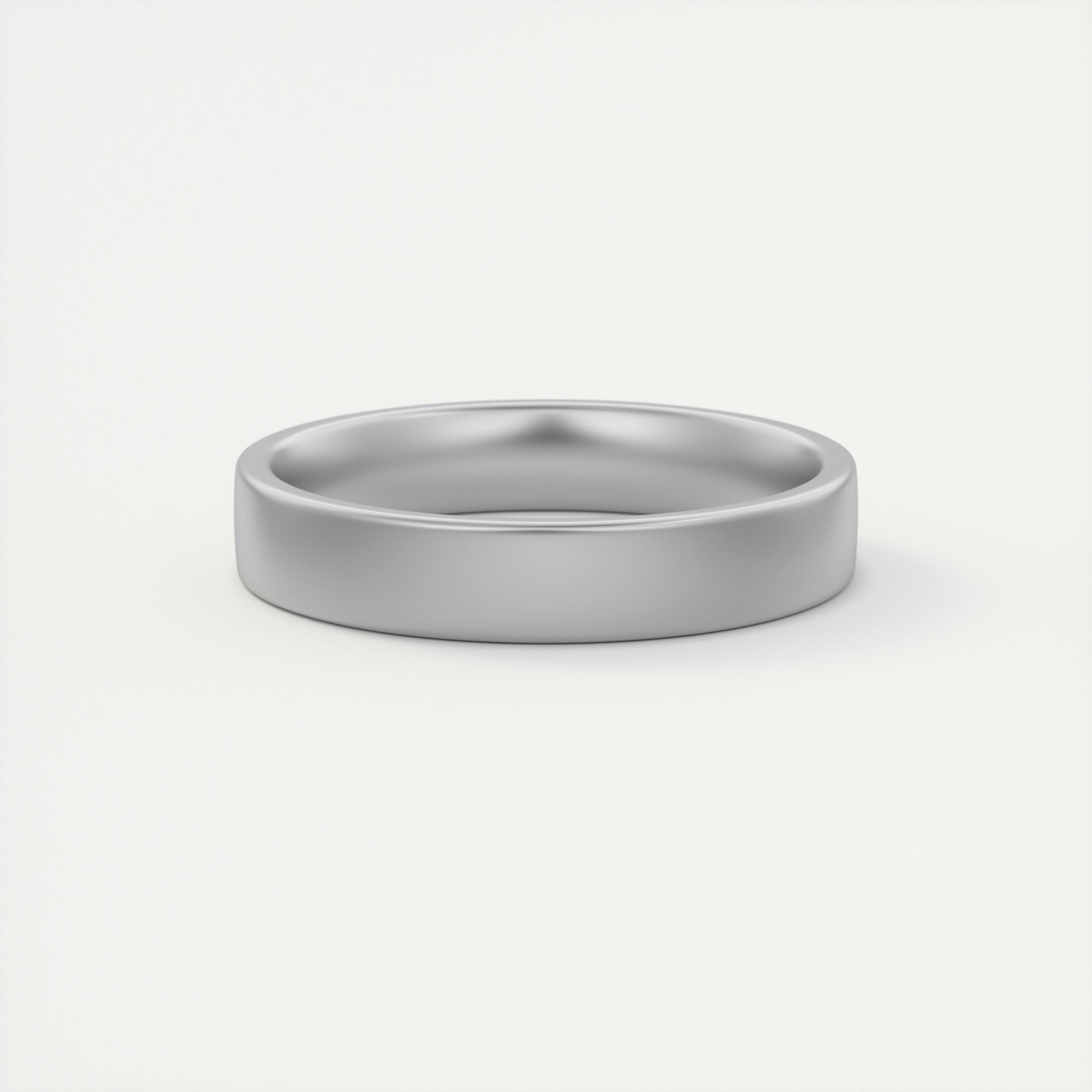 Satin-Finish Classic White Gold Men's Band 1 Satin-Finish Classic White Gold Men's Band 1