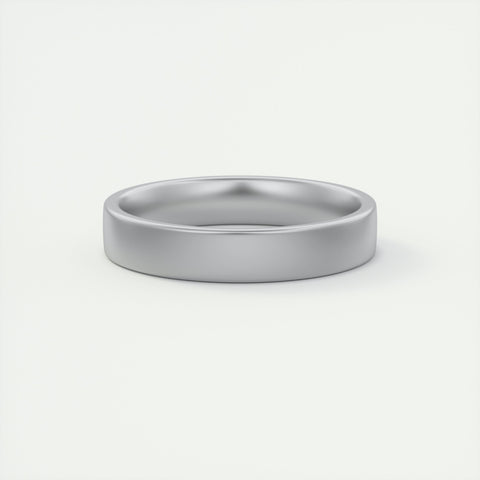Satin-Finish Classic White Gold Men's Band 1 Satin-Finish Classic White Gold Men's Band 1