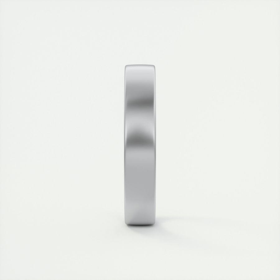 Satin-Finish Classic White Gold Men's Band 2 Satin-Finish Classic White Gold Men's Band 2