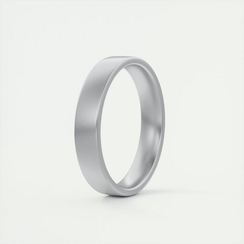Satin-Finish Classic White Gold Men's Band 3 Satin-Finish Classic White Gold Men's Band 3
