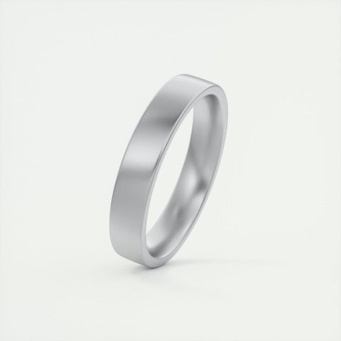 Satin-Finish Classic White Gold Men's Band 14 Satin-Finish Classic White Gold Men's Band 14