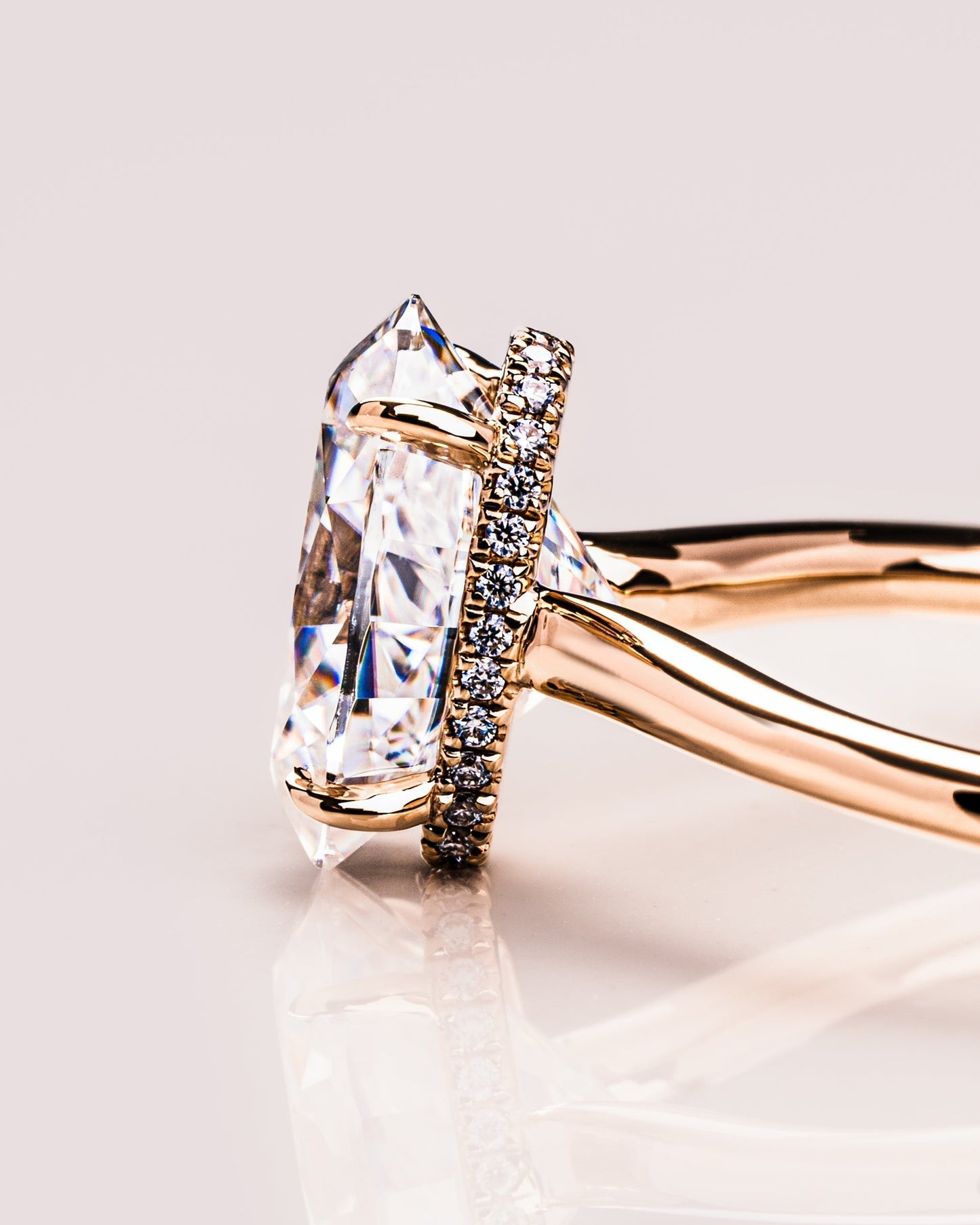 3.74 CT Oval Cut Solitaire Lab Grown Diamond Engagement Ring