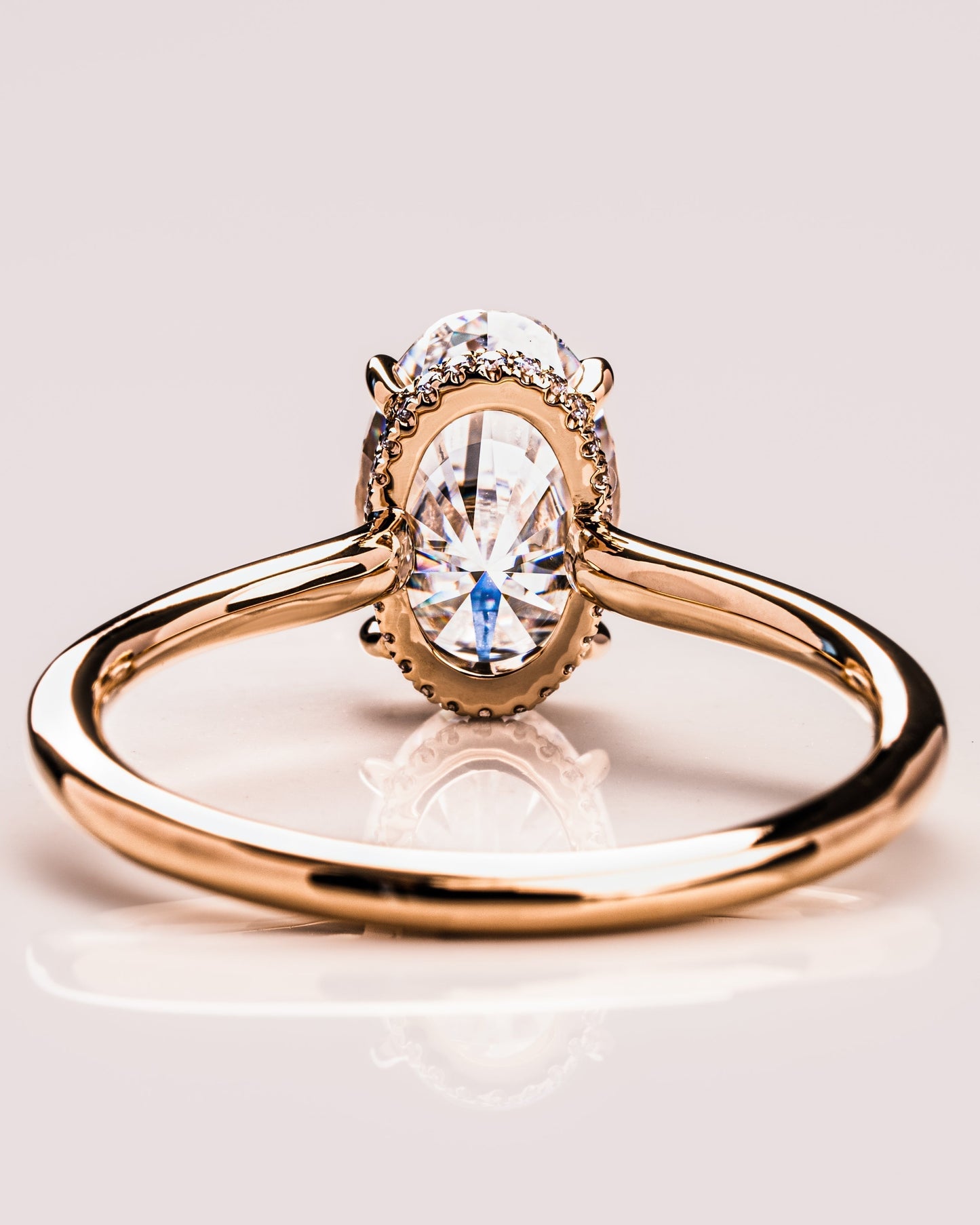 3.74 CT Oval Cut Solitaire Lab Grown Diamond Engagement Ring
