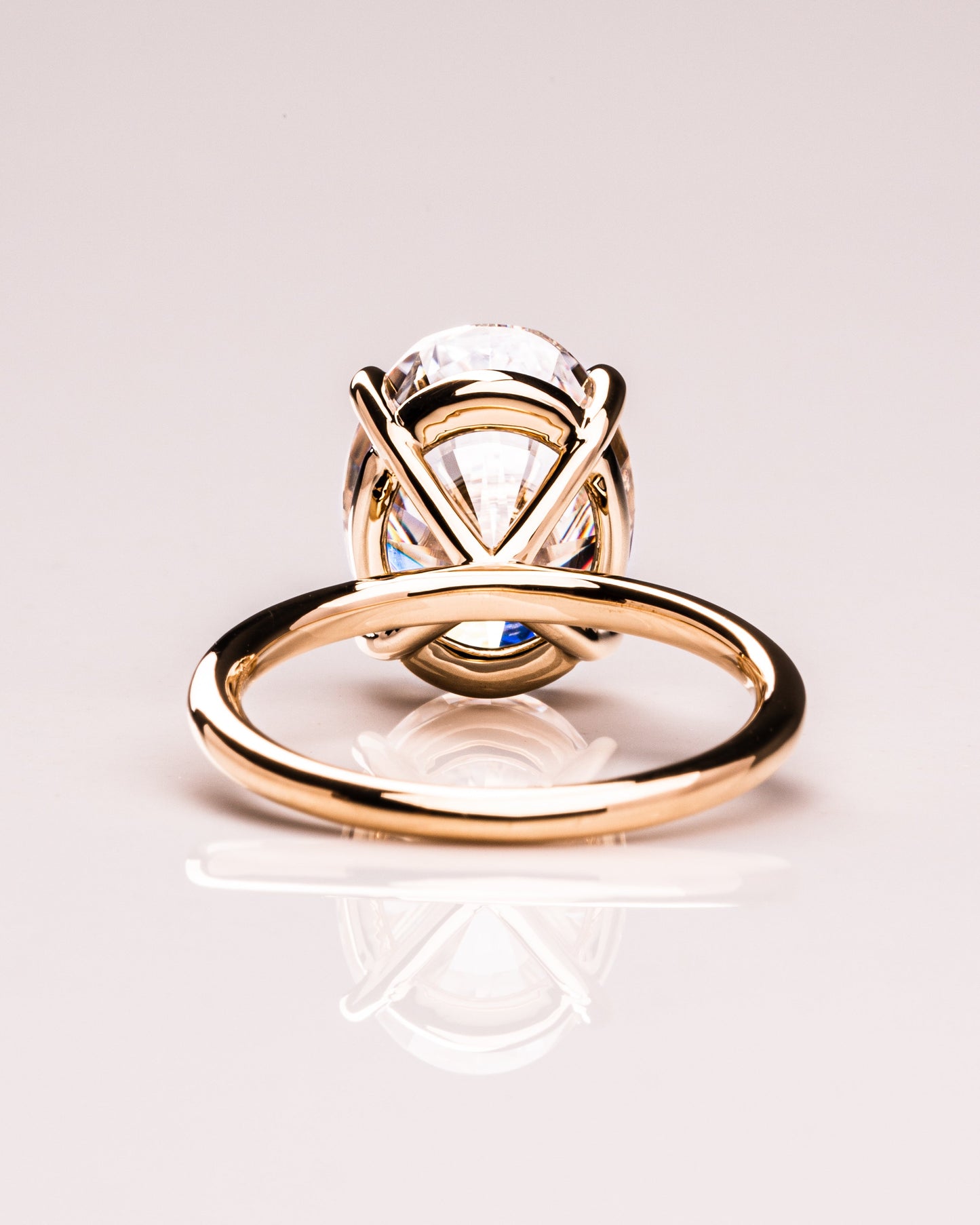 5.18 CT Oval Cut Solitaire Lab Grown Diamond Engagement Ring