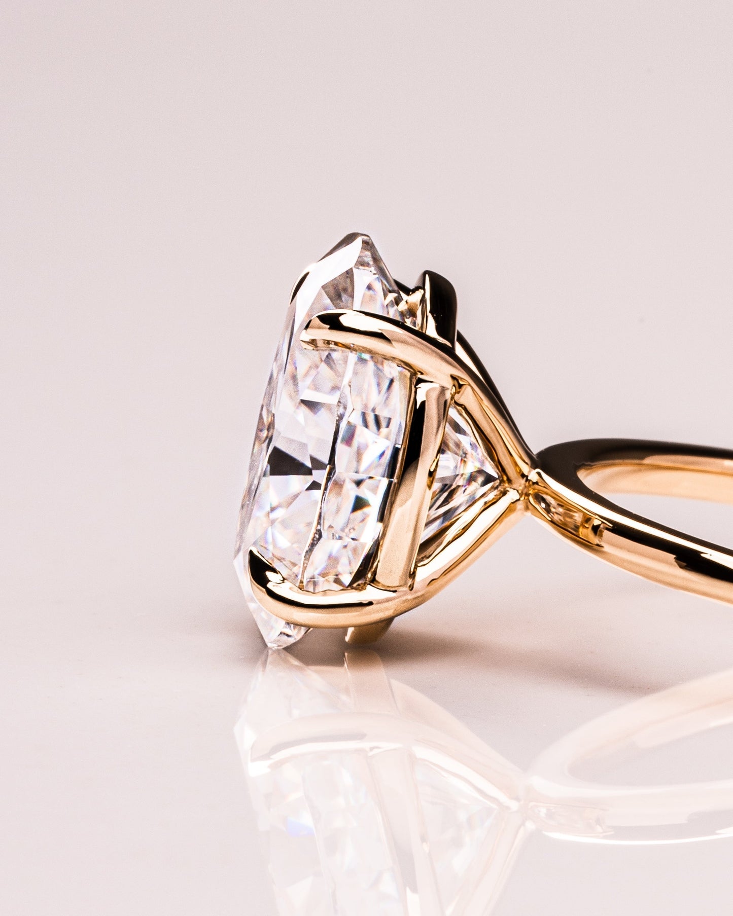 5.18 CT Oval Cut Solitaire Lab Grown Diamond Engagement Ring