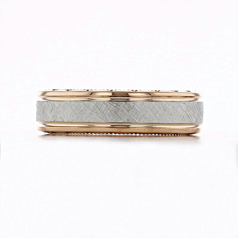 Satin Scratch Finish Classic Men's Band 1 Satin Scratch Finish Classic Men's Band 1