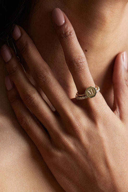 Letter Ring | 925 Sterling Silver