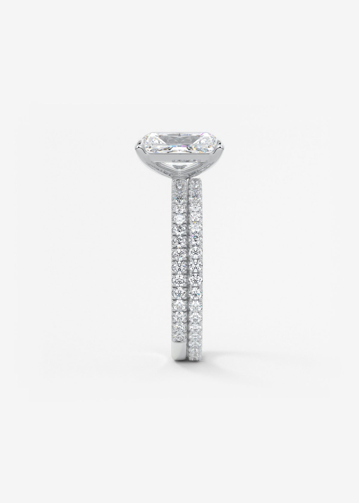 Radiant Pave Lab Grown Diamond Engagement Ring