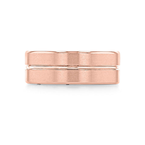 Men's Brushed Finish Classic Wedding Band 4 Men's Brushed Finish Classic Wedding Band 4