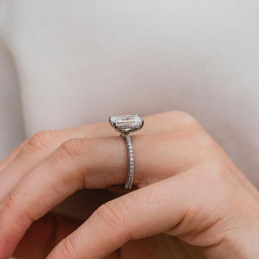Radiant Pave Lab Grown Diamond Engagement Ring