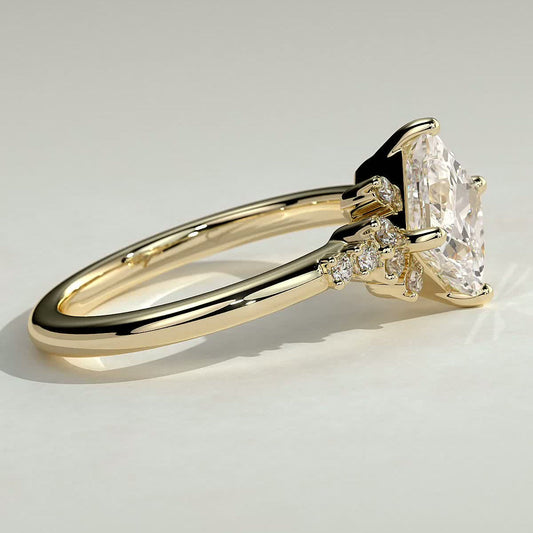 Princess Cluster Lab Grown Diamond Engagement Ring