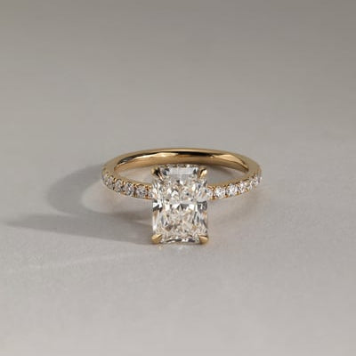 Radiant Pave Lab Grown Diamond Engagement Ring