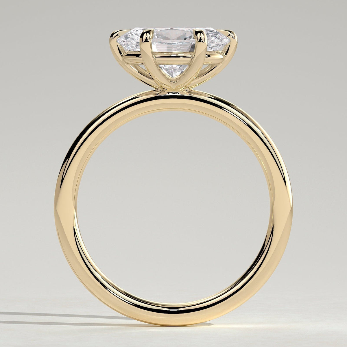 East West Oval Solitaire Lab Grown Diamond Engagement Ring
