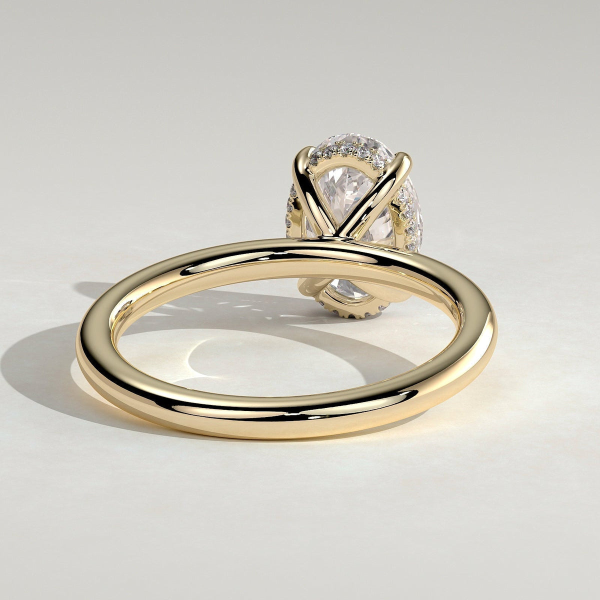 Oval Hidden Halo Lab Grown Diamond Engagement Ring
