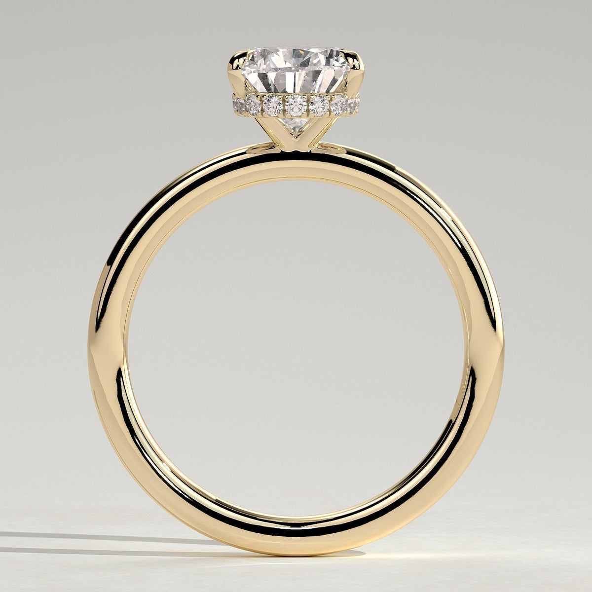 Pear Hidden Halo Lab Grown Diamond Engagement Ring
