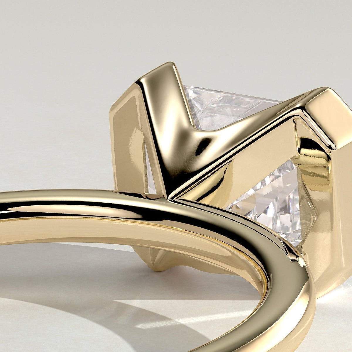Emerald Solitaire Lab Grown Diamond Engagement Ring