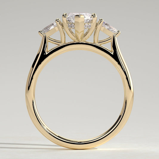 Marquise Three Stone Lab Grown Diamond Engagement Ring
