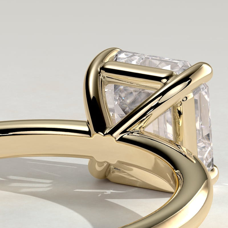 Asscher Solitaire Lab Grown Diamond Engagement Ring