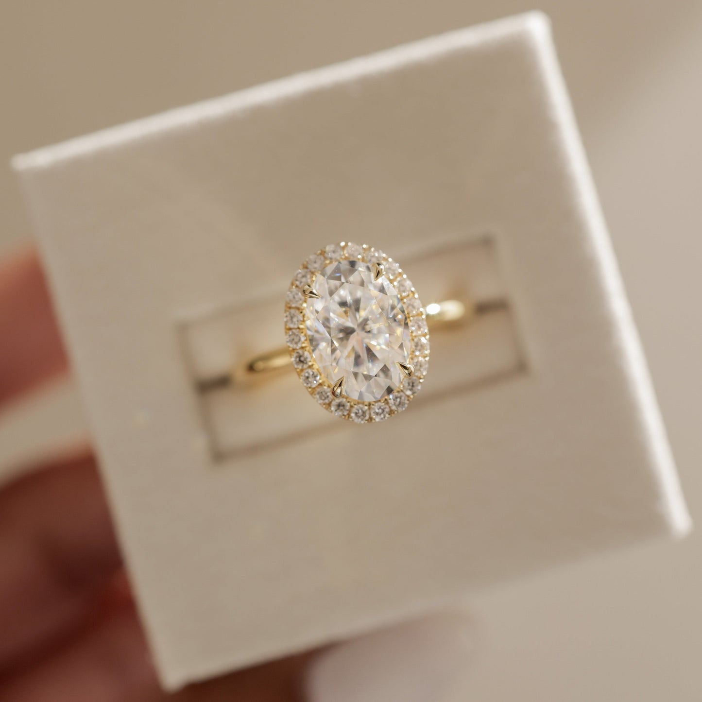 Oval Halo Lab Grown Diamond Engagement Ring