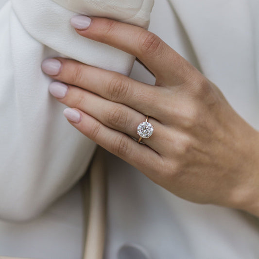 Round Solitaire Lab Grown Diamond Engagement Ring