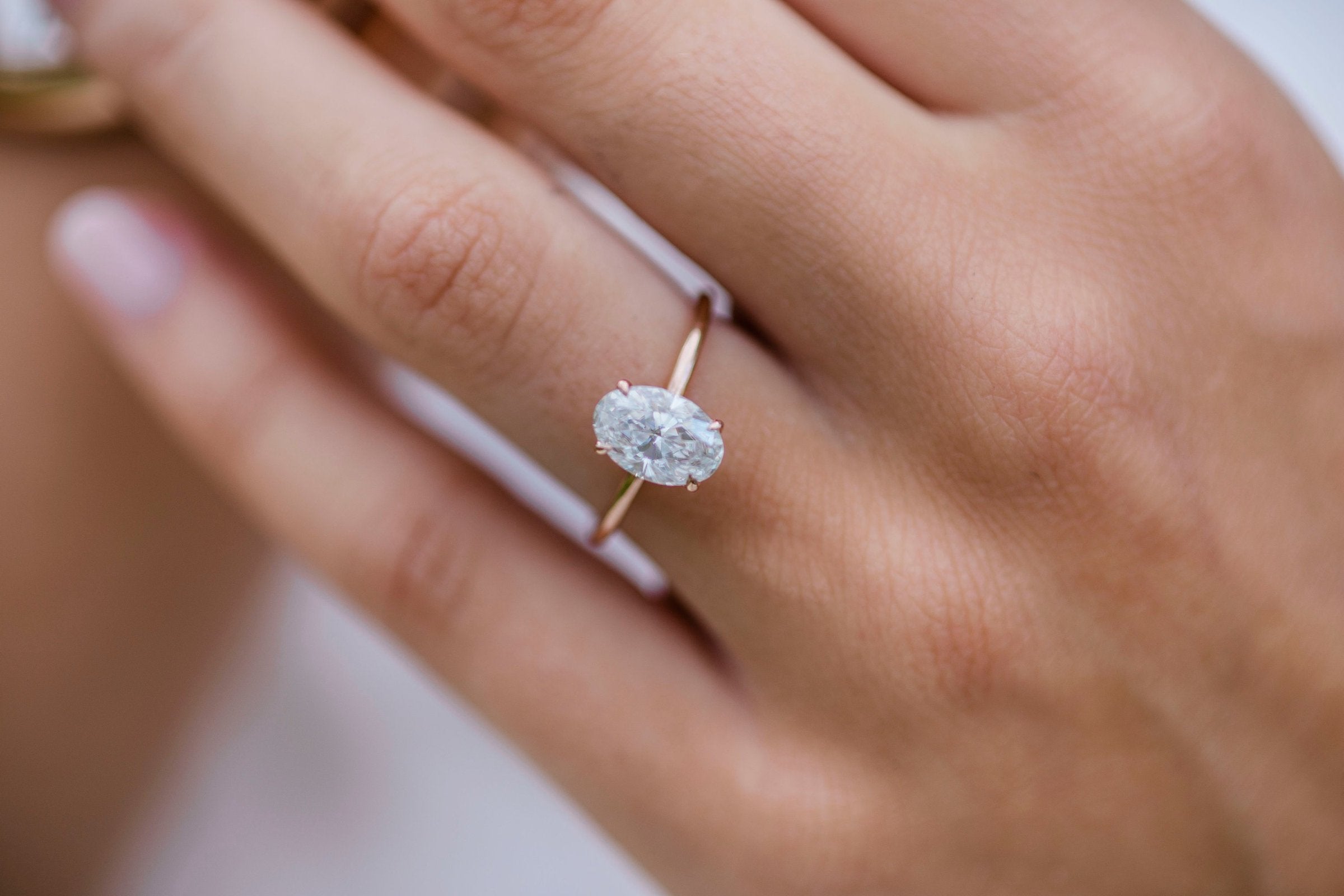 1.85 CT Oval Solitaire Moissanite Engagement Ring 1 1.85 CT Oval Solitaire Moissanite Engagement Ring 1