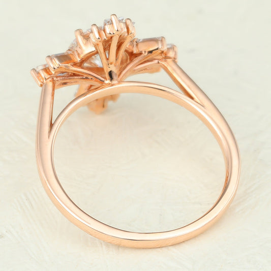 Round Cluster Lab-Grown Diamond Engagement Ring