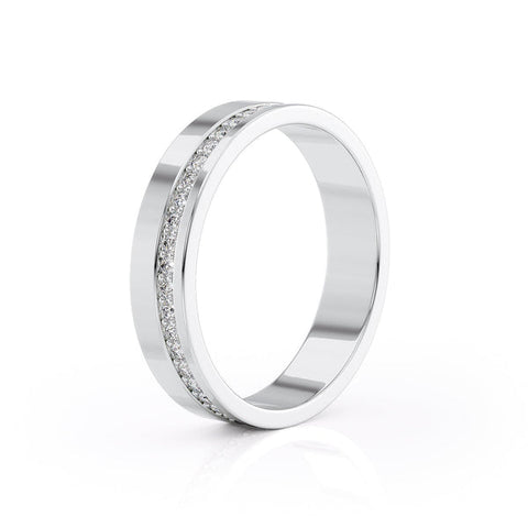 Round Stone High Polish Finish Men's Wedding Band 8 Round Stone High Polish Finish Men's Wedding Band 8