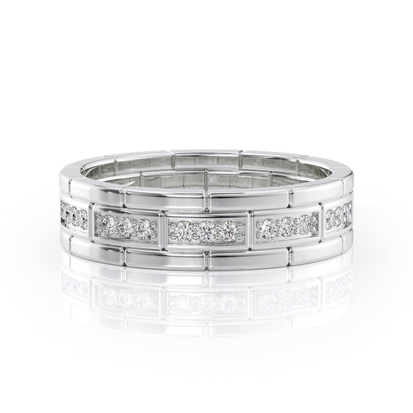 Round Shaped Stones Wedding Band For Men 1 Round Shaped Stones Wedding Band For Men 1
