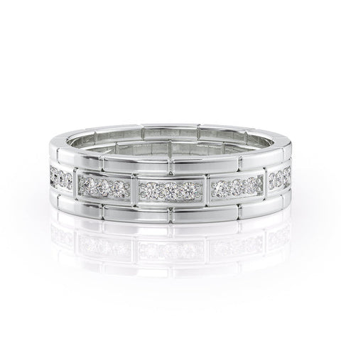Round Shaped Stones Wedding Band For Men 1 Round Shaped Stones Wedding Band For Men 1