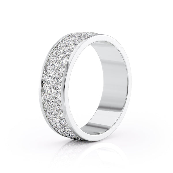 Round Shaped Stones Classic Men's Wedding Band 9 Round Shaped Stones Classic Men's Wedding Band 9