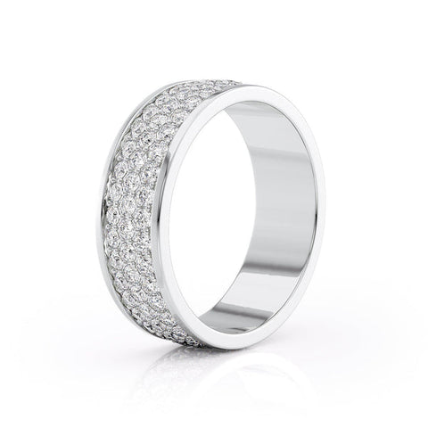 Round Shaped Stones Classic Men's Wedding Band 9 Round Shaped Stones Classic Men's Wedding Band 9
