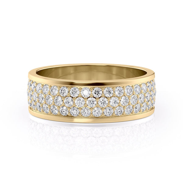Round Shaped Stones Classic Men's Wedding Band 7 Round Shaped Stones Classic Men's Wedding Band 7