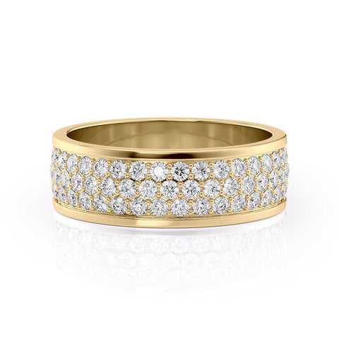 Round Shaped Stones Classic Men's Wedding Band 7 Round Shaped Stones Classic Men's Wedding Band 7