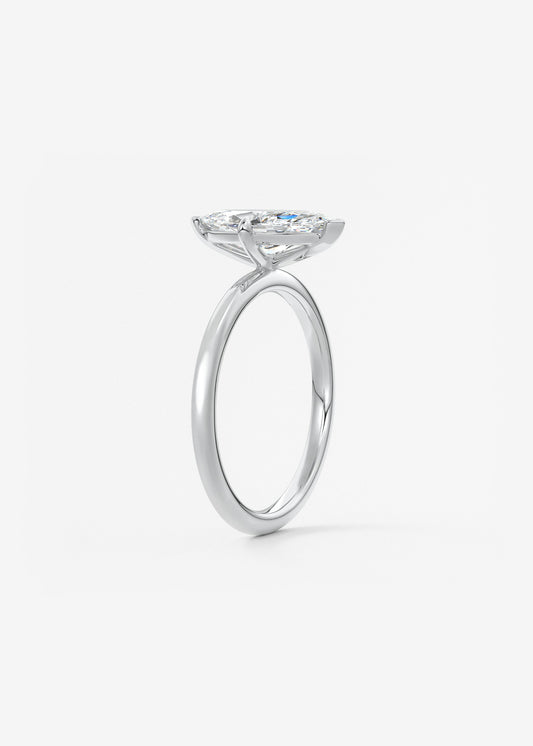 Marquise Solitaire Lab Grown Diamond Engagement Ring