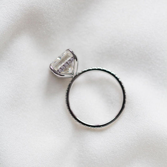 Radiant Pave Lab Grown Diamond Engagement Ring