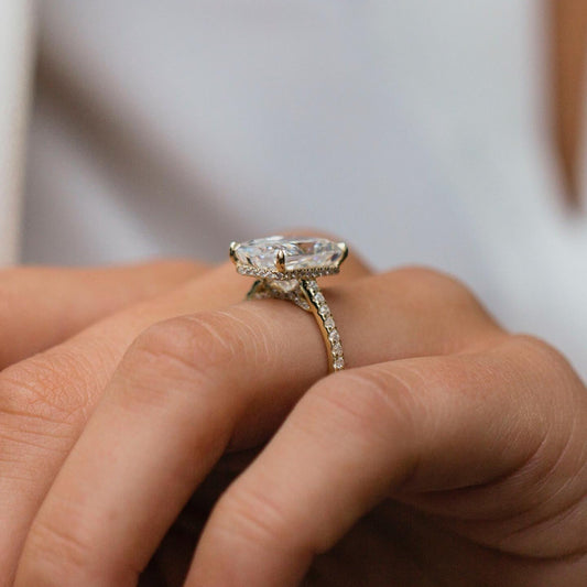 Radiant Pave Lab Grown Diamond Engagement Ring