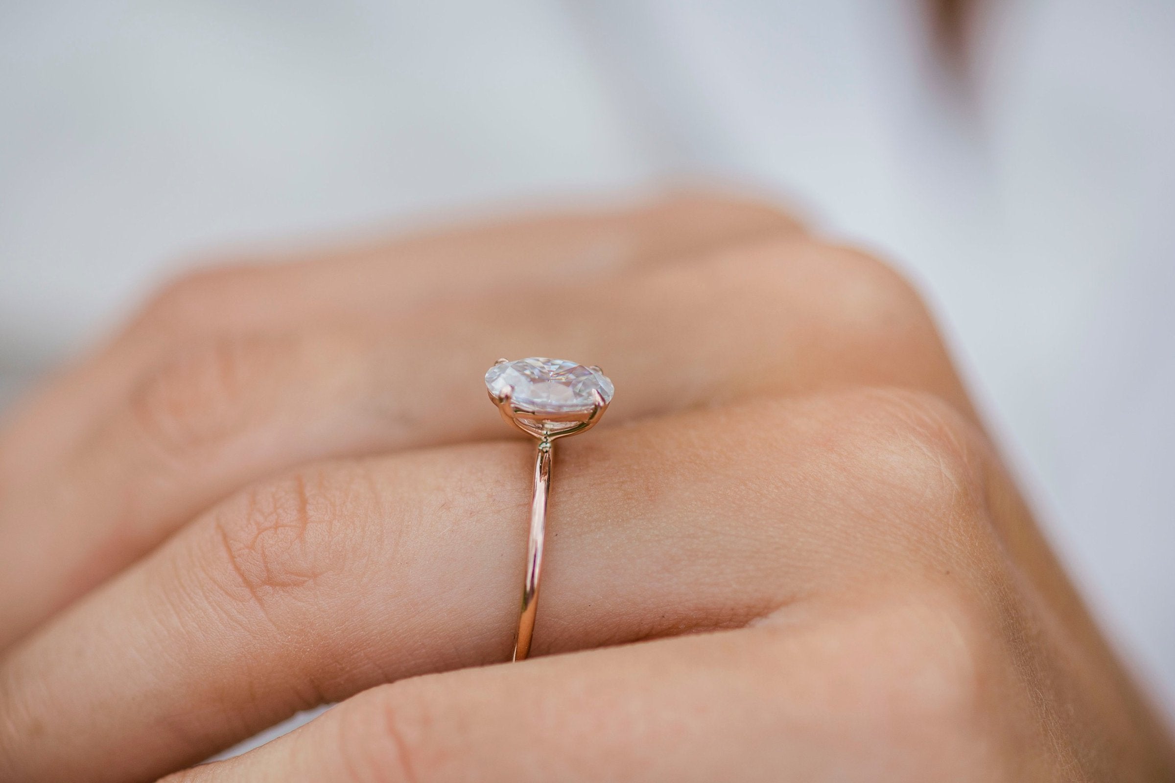 1.85 CT Oval Solitaire Moissanite Engagement Ring 6 1.85 CT Oval Solitaire Moissanite Engagement Ring 6