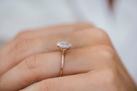1.85 CT Oval Solitaire Moissanite Engagement Ring 6 1.85 CT Oval Solitaire Moissanite Engagement Ring 6