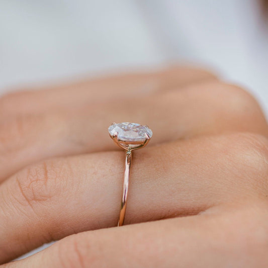Oval Solitaire Lab Grown Diamond Engagement Ring