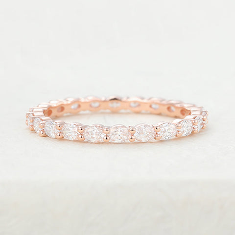 1.32 CT Oval Shaped Moissanite Full Eternity Wedding Band 1 1.32 CT Oval Shaped Moissanite Full Eternity Wedding Band 1