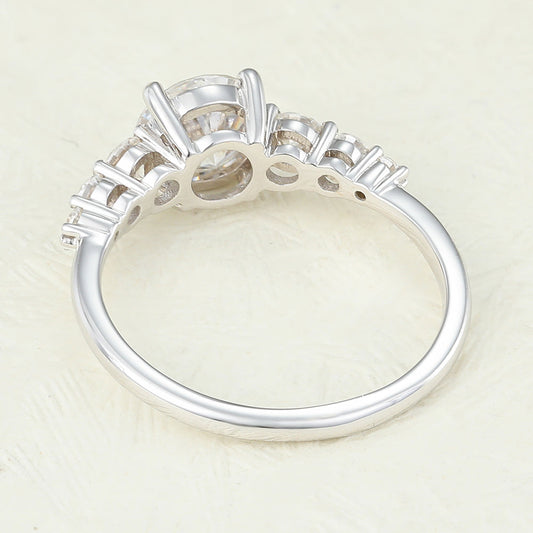 Round Pave Lab-Grown Diamond Engagement Ring