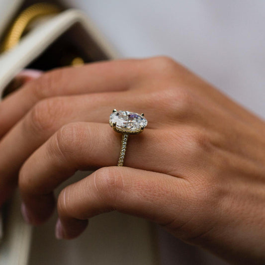 Oval Pave Lab Grown Diamond Engagement Ring