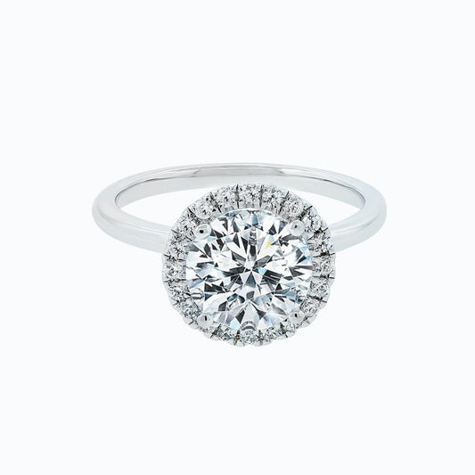 Round Halo Lab Grown Diamond Engagement Ring