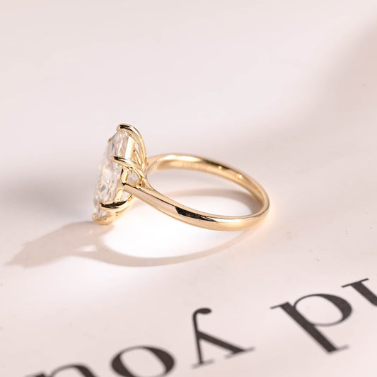 Stunning 1.0 - 2.0 CT Marquise Moissanite Engagement Ring with Solitaire Design 3