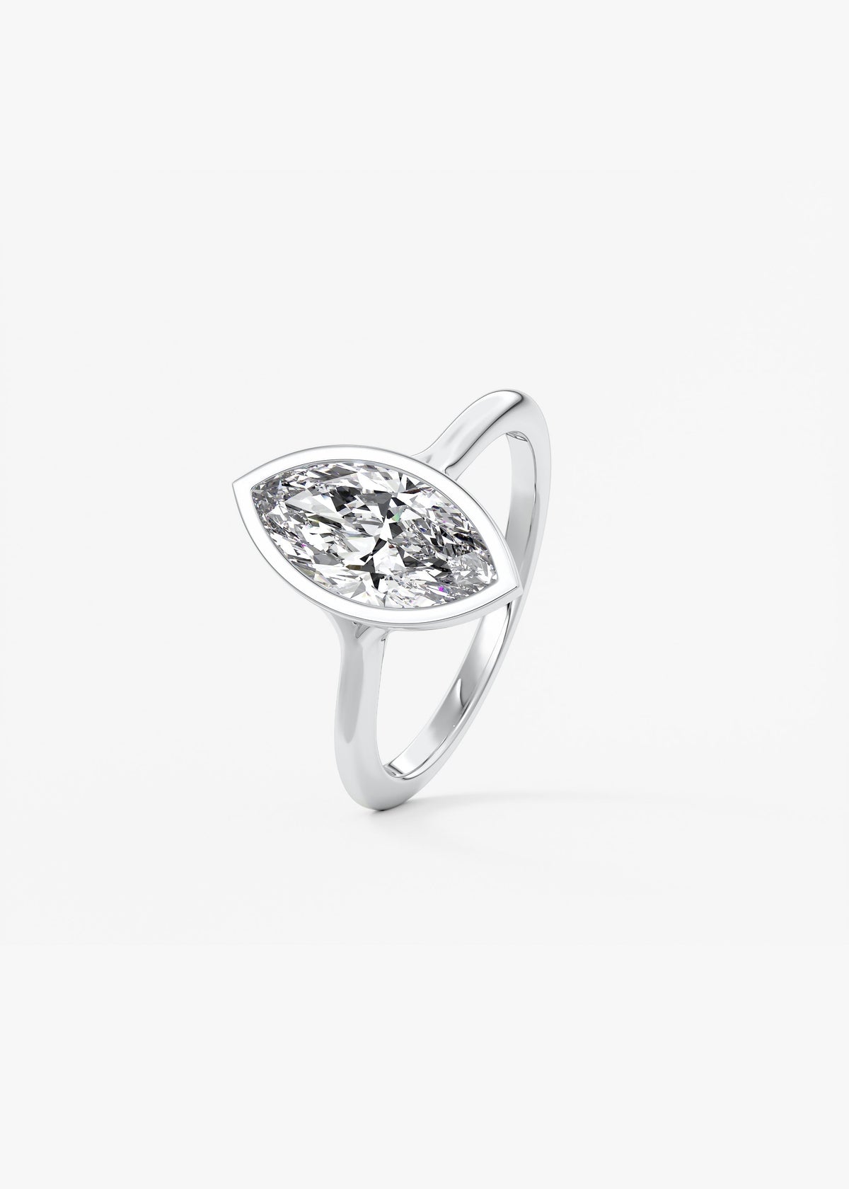 Marquise Split Shank Lab Grown Diamond Engagement Ring